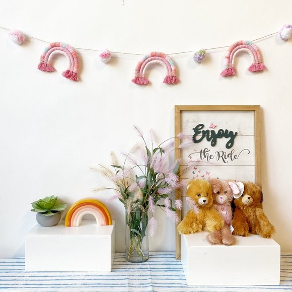 Rainbow Garland, Rainbow Garland Nursery, Rainbow Garland Baby Room Garland - Picture 4 of 8